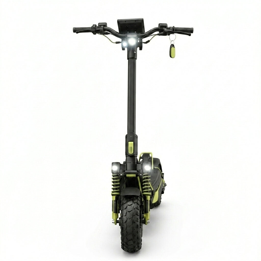 VORTEX Z10 2x2 Connected Patinete eléctrico con APP. Con una potencia combinada de 4000W, doble suspensión, autonomía de hasta 65 km, Cumple con la normativa española de circulación