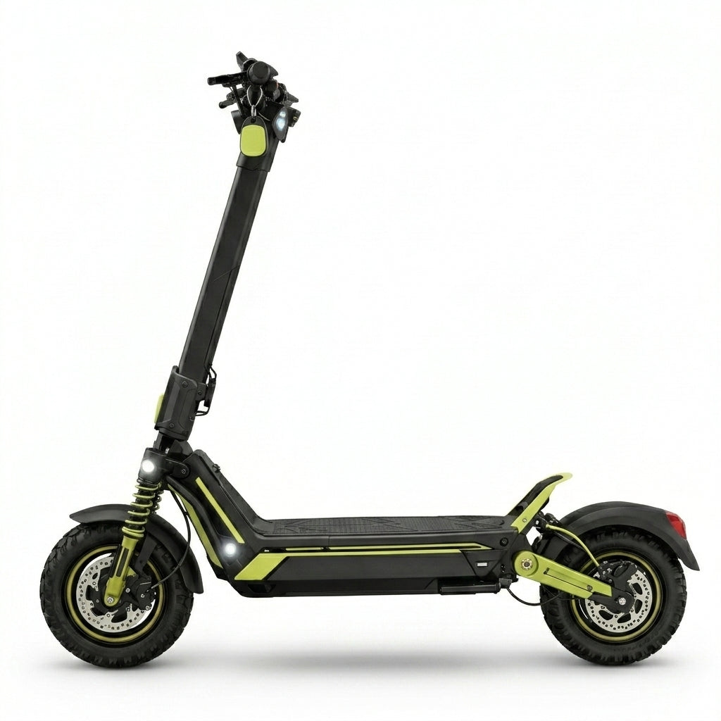 VORTEX Z10 2x2 Connected Patinete eléctrico con APP. Con una potencia combinada de 4000W, doble suspensión, autonomía de hasta 65 km, Cumple con la normativa española de circulación