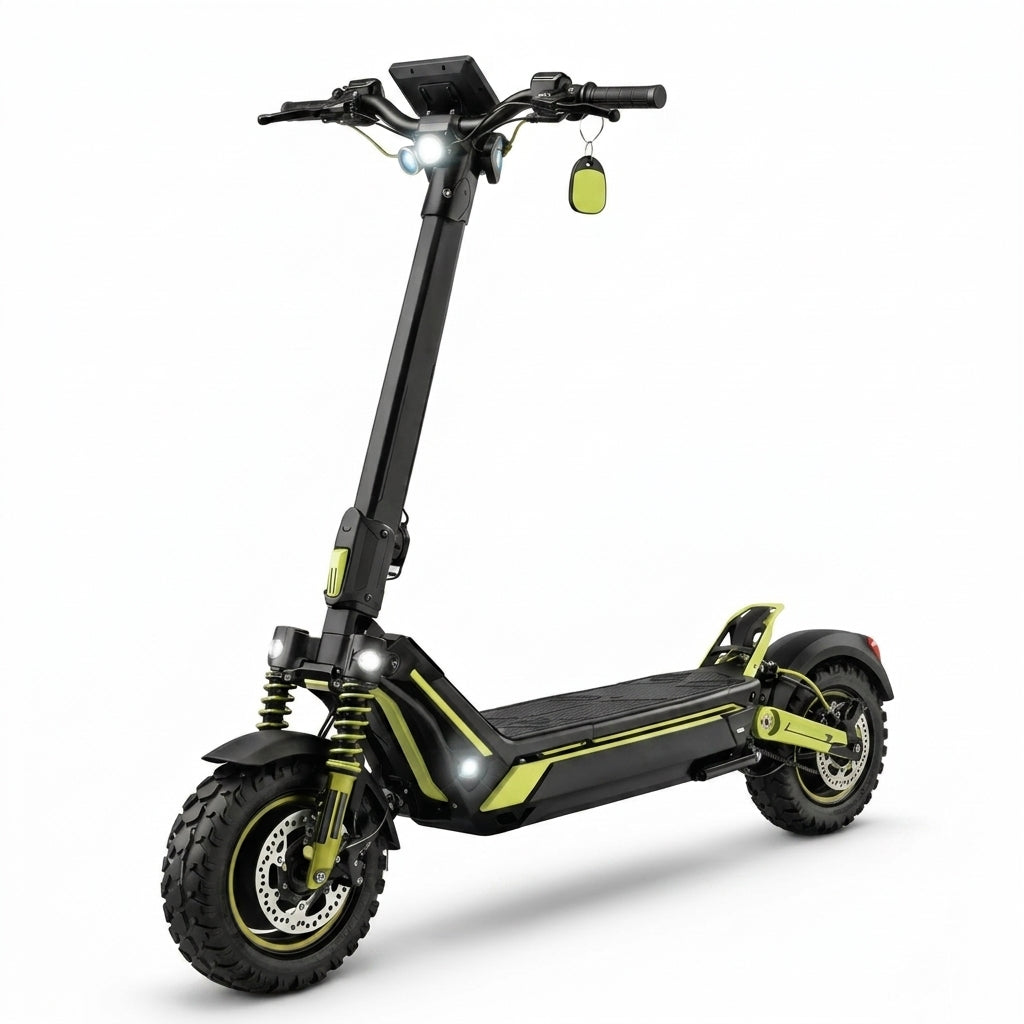 VORTEX Z10 2x2 Connected Patinete eléctrico con APP. Con una potencia combinada de 4000W, doble suspensión, autonomía de hasta 65 km, Cumple con la normativa española de circulación