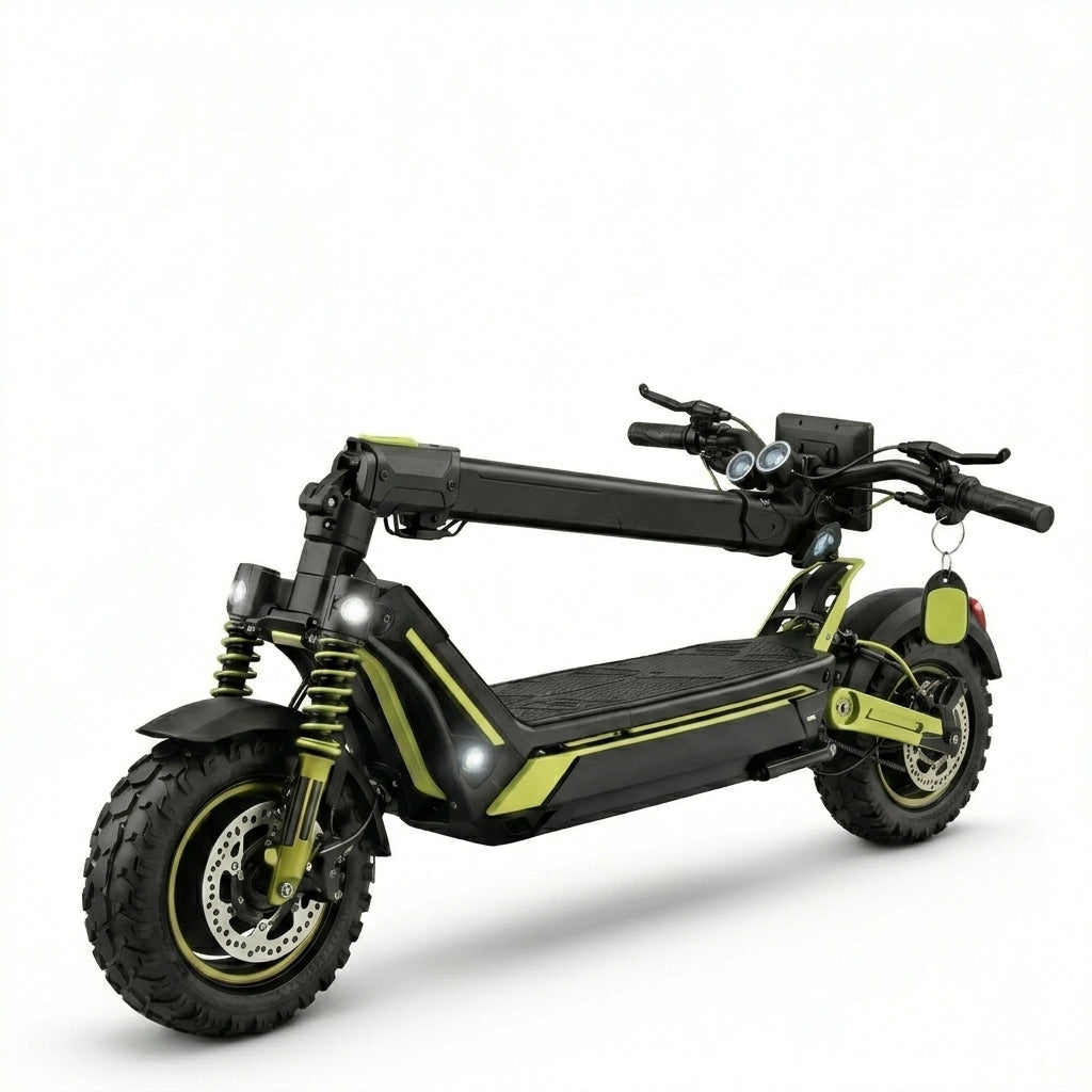 VORTEX Z10 2x2 Connected Patinete eléctrico con APP. Con una potencia combinada de 4000W, doble suspensión, autonomía de hasta 65 km, Cumple con la normativa española de circulación